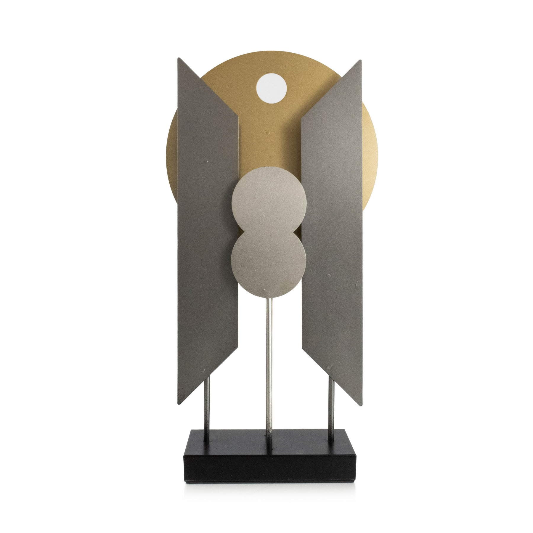 Abstract Gold & Gray Sculpture in Matte Finish Elevate Home Decor - Sculptures & Statues