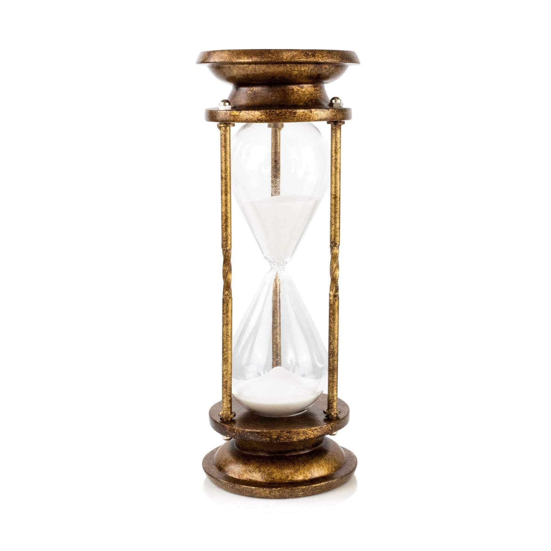 Bronze Metal Hourglass ~ 60 Minutes Elevate Home Decor - Hourglasses