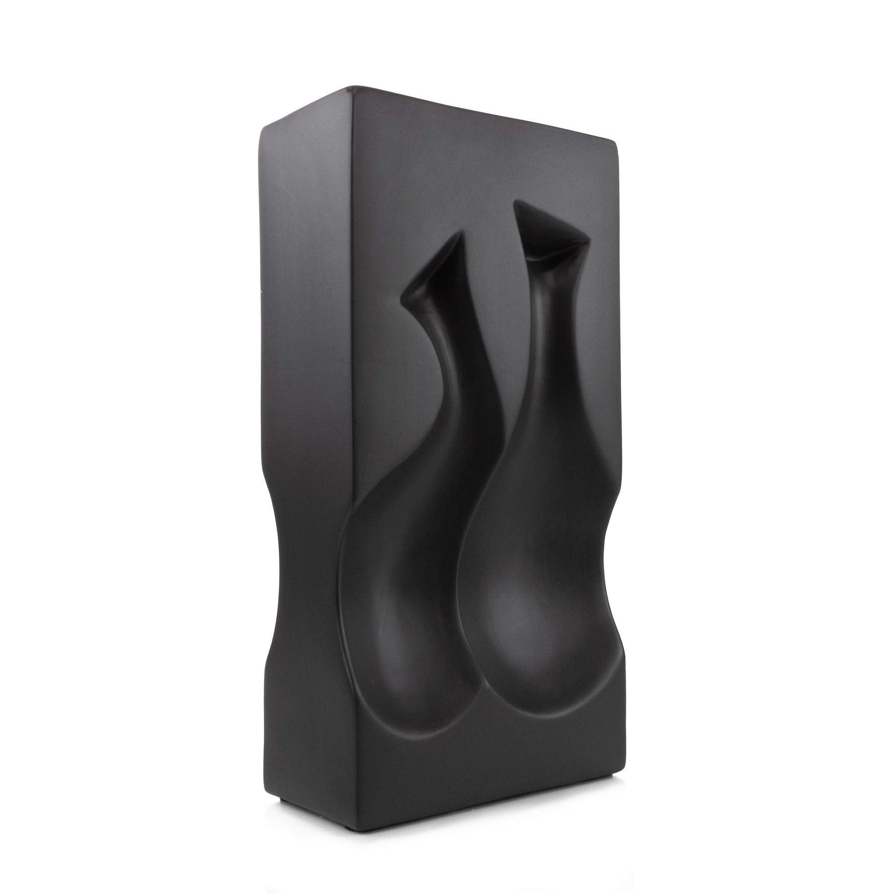 Ceramic Charcoal Black Vase Elevate Home Decor - Vases