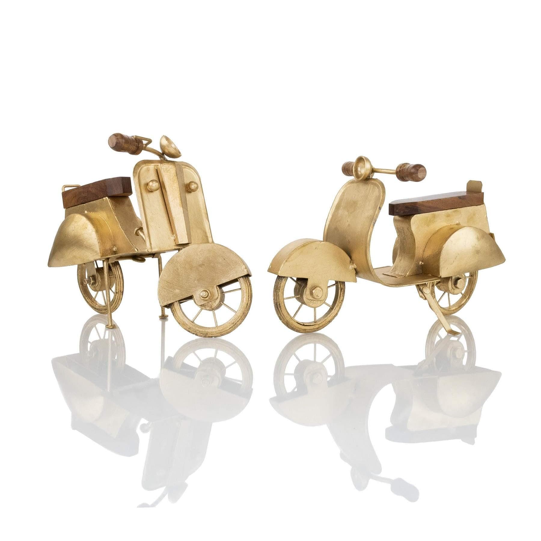 Gold Scooters Elevate Home Decor - Sculptures & Statues