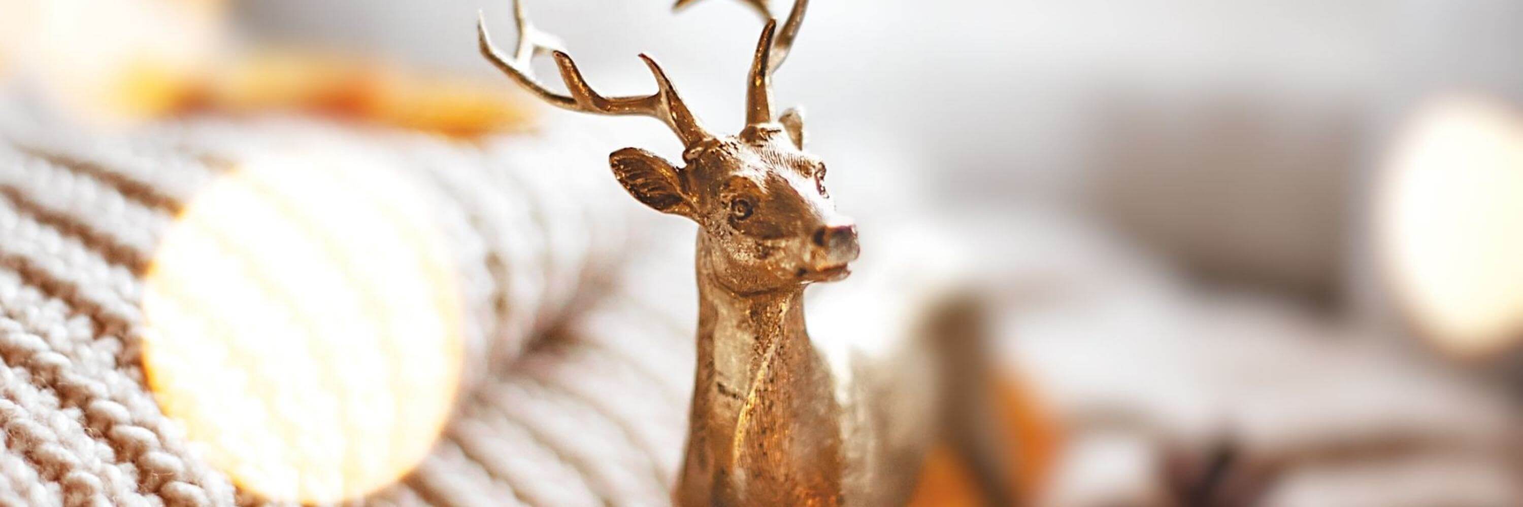 Bronze deer figurine