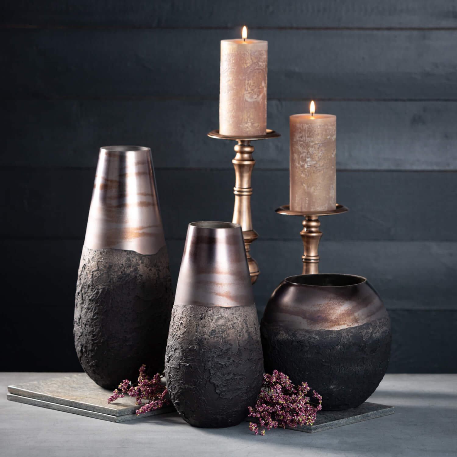 12" Lustrous Glass Vase Elevate Home Decor - Vases