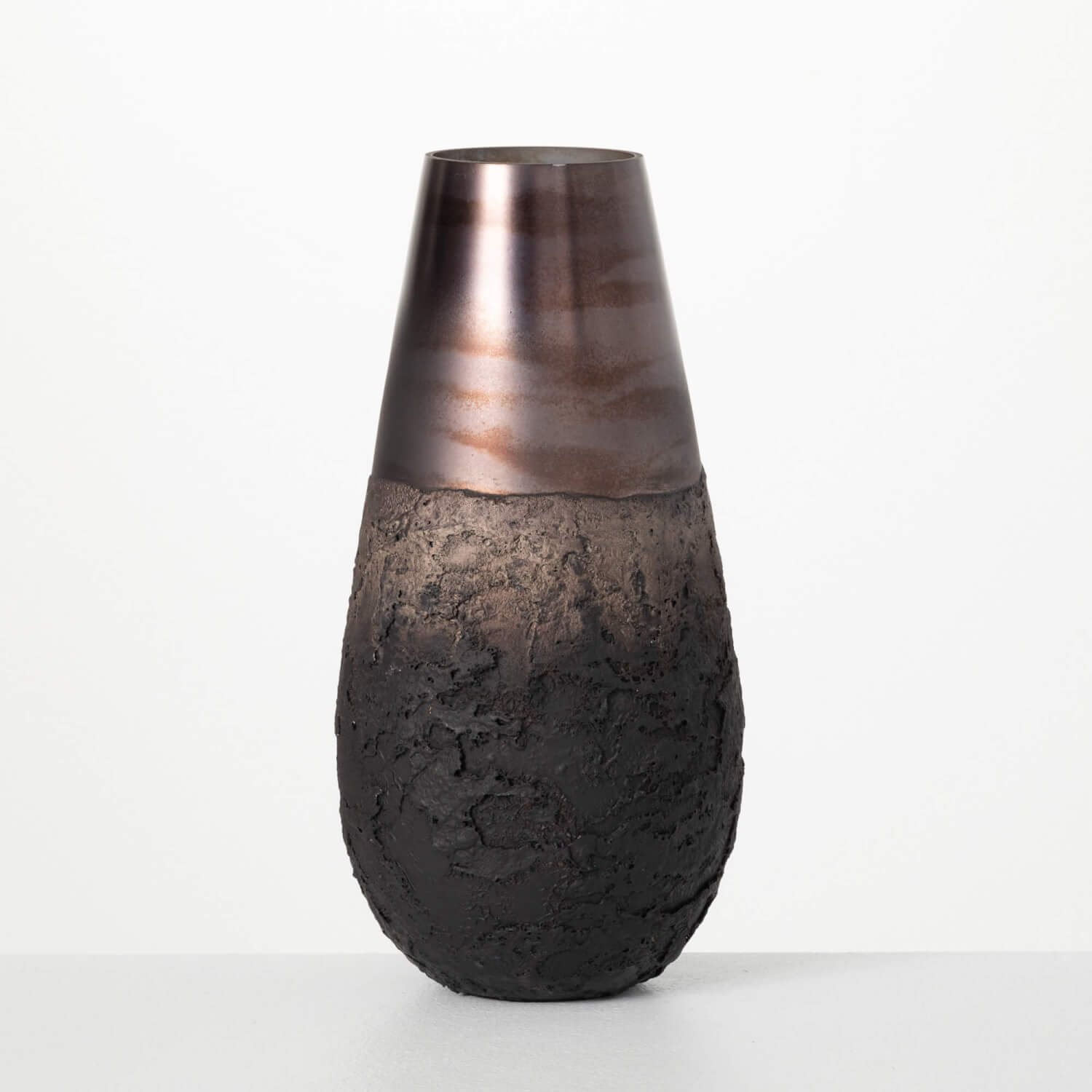 12" Lustrous Glass Vase Elevate Home Decor - Vases