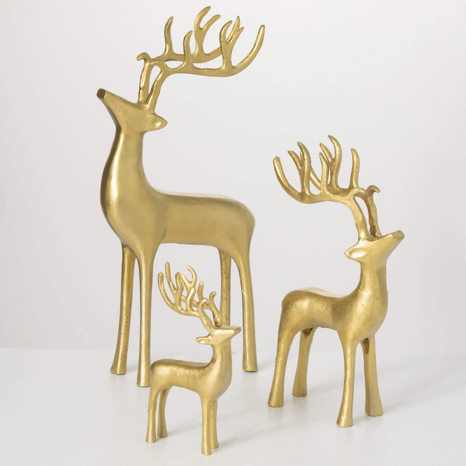 Antique Brass Deer Figurine Elevate Home Decor - Figurines