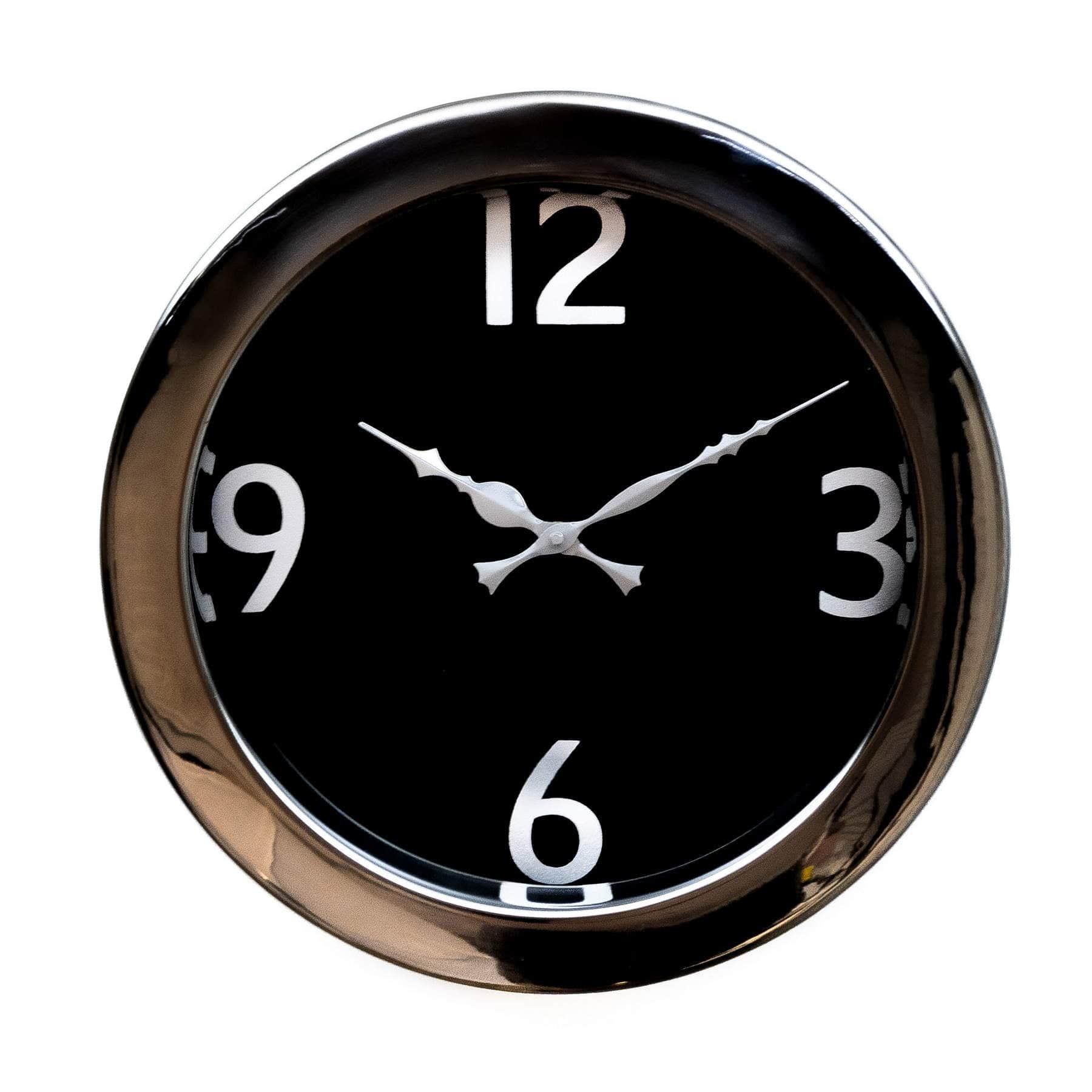 Black & Silver Stainless Steel Wall Clock Elevate Home Decor - Wall Clocks