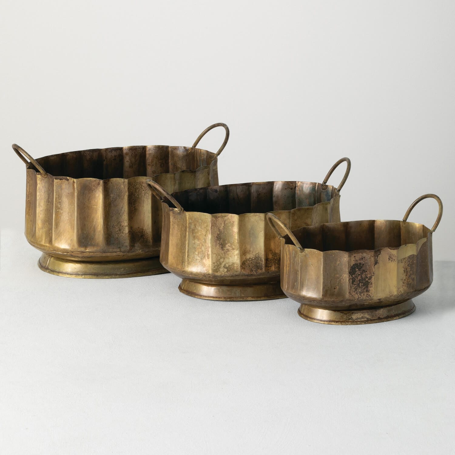 Bronze Metal Bowls Set Elevate Home Decor - Pots & Planters