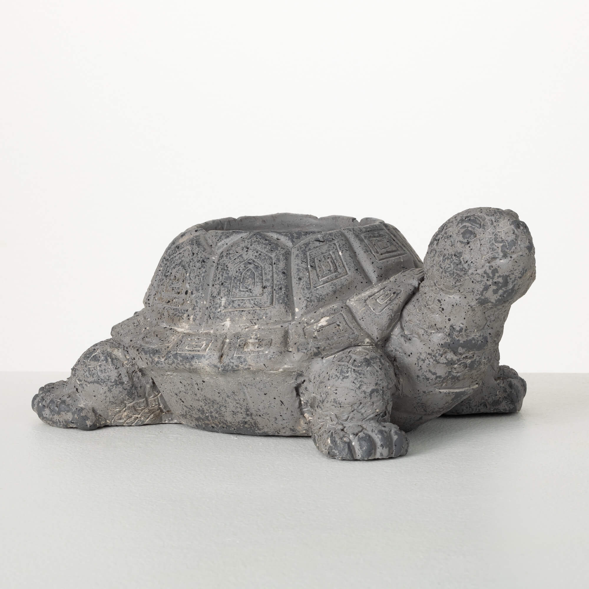 Charcoal Tortoise Planter Elevate Home Decor - Outdoors