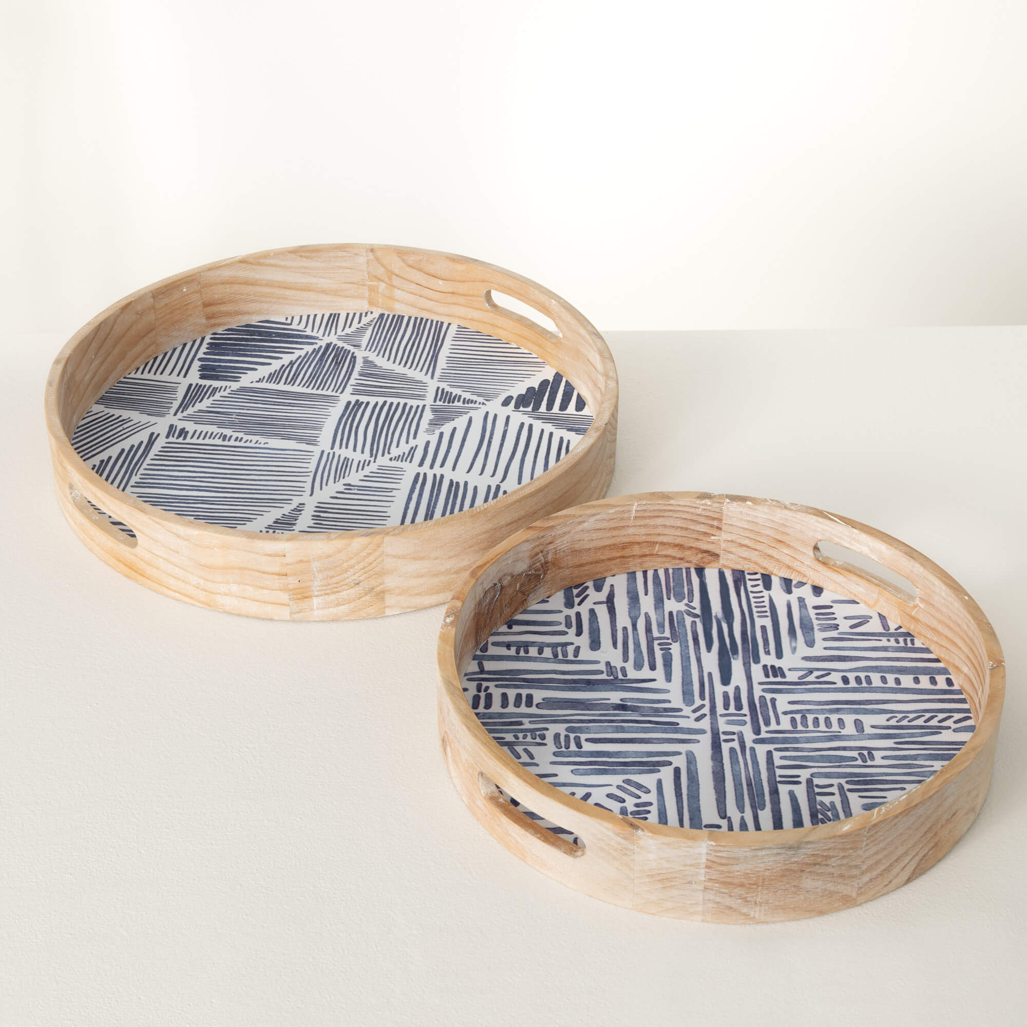 Decorative Patterned Tray Set Elevate Home Decor - Trays