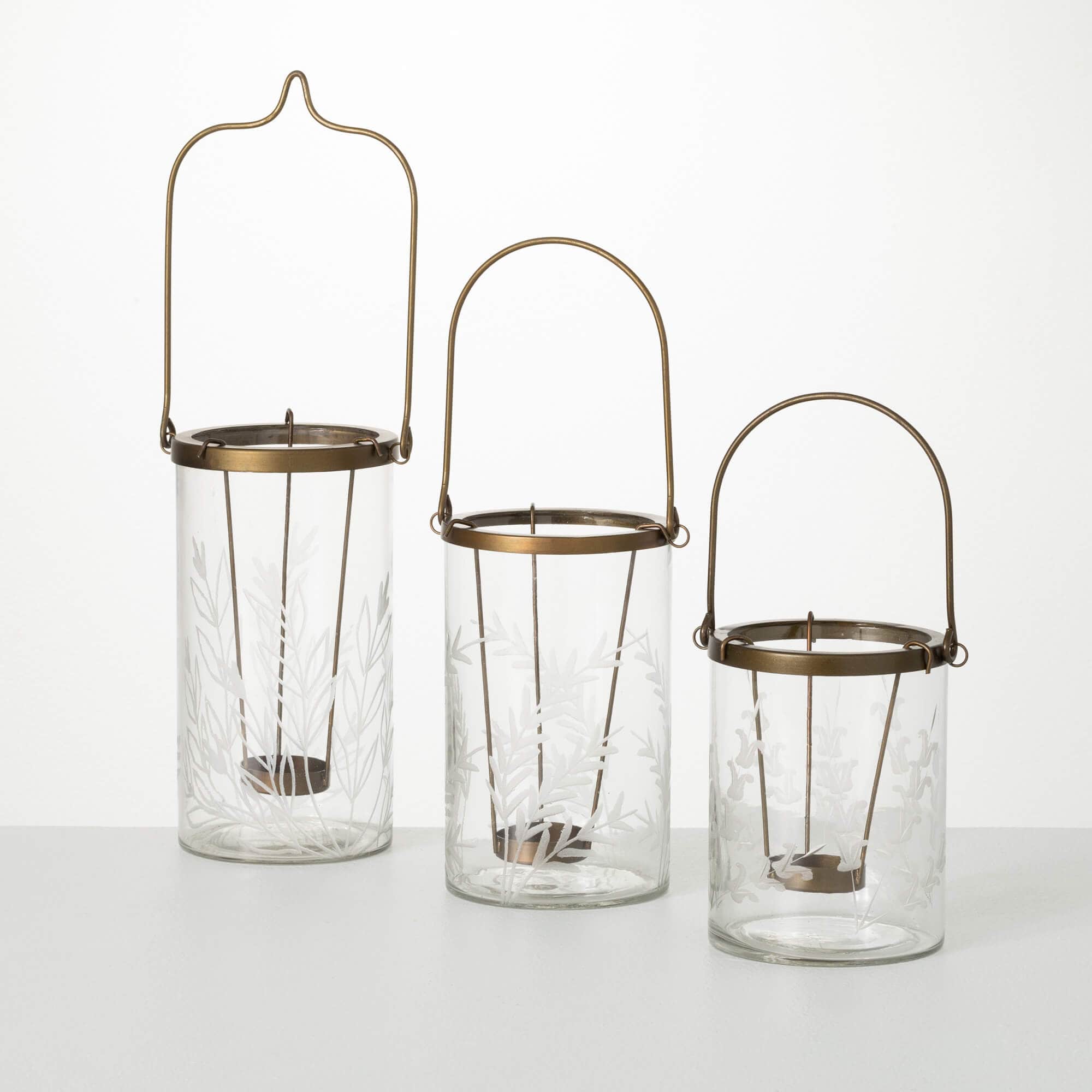 Etched Glass Hurricane Lanterns Elevate Home Decor - Lanterns