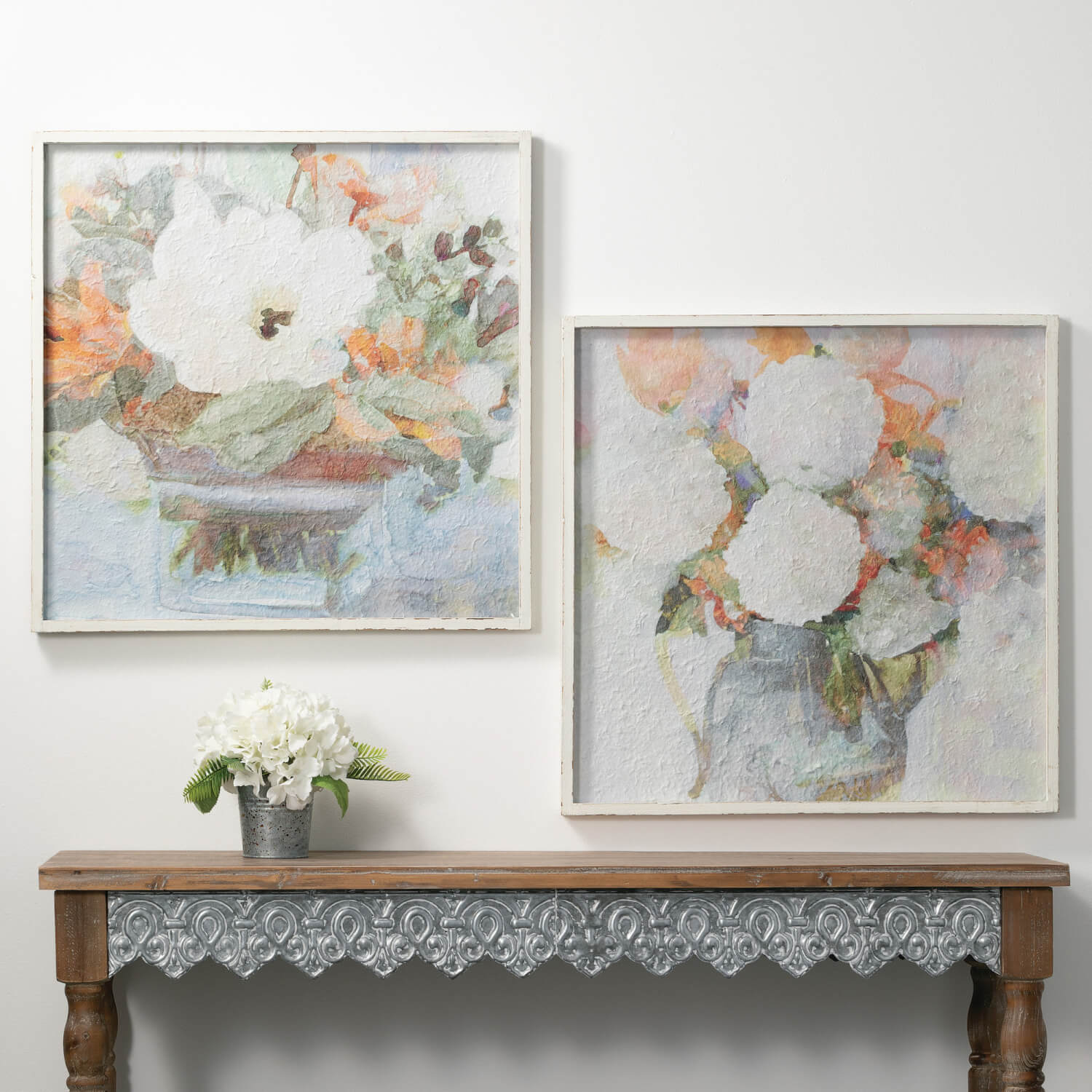 Floral Wall Art Duo Elevate Home Decor - Wall Decor