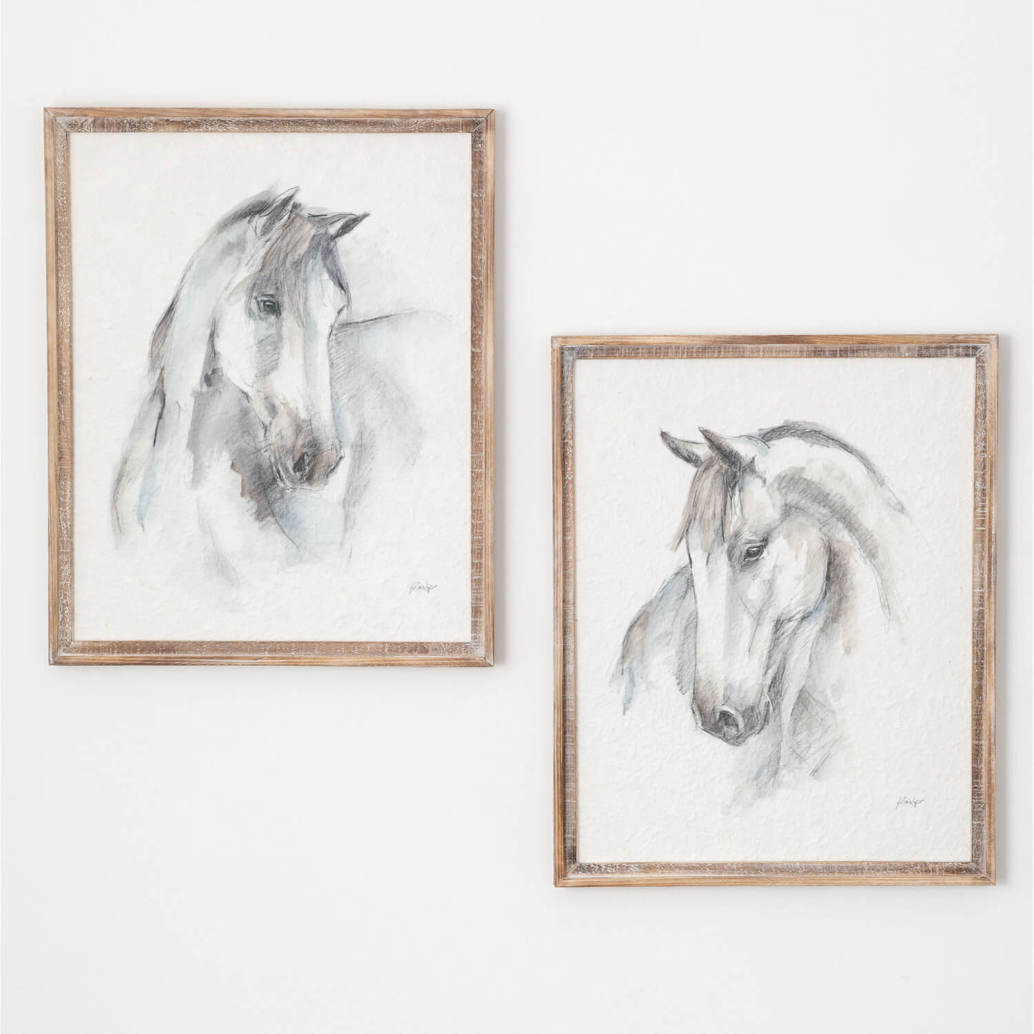 Framed Horse Wall Art Duo Elevate Home Decor - Wall Decor