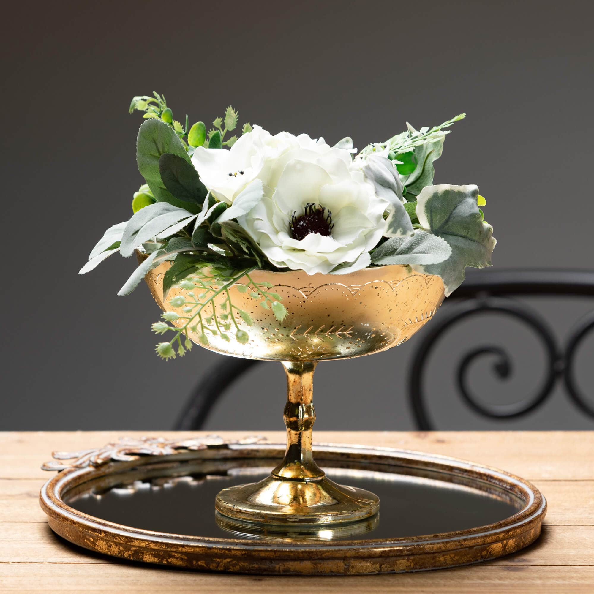 Gold Goblet Glass Bowl Set by Elevate Home Decor - Bowls