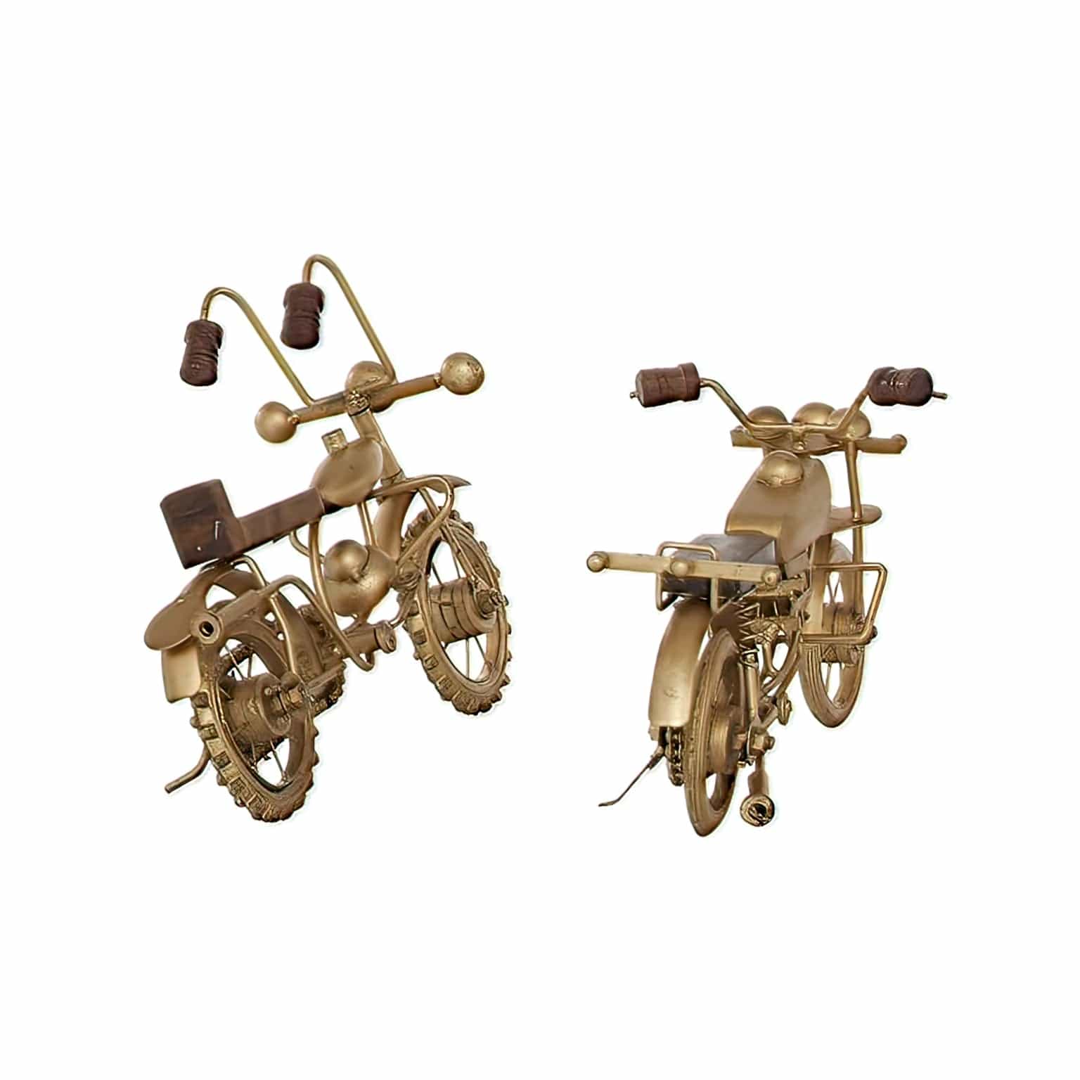 Gold Motorcycles Elevate Home Decor - Figurines