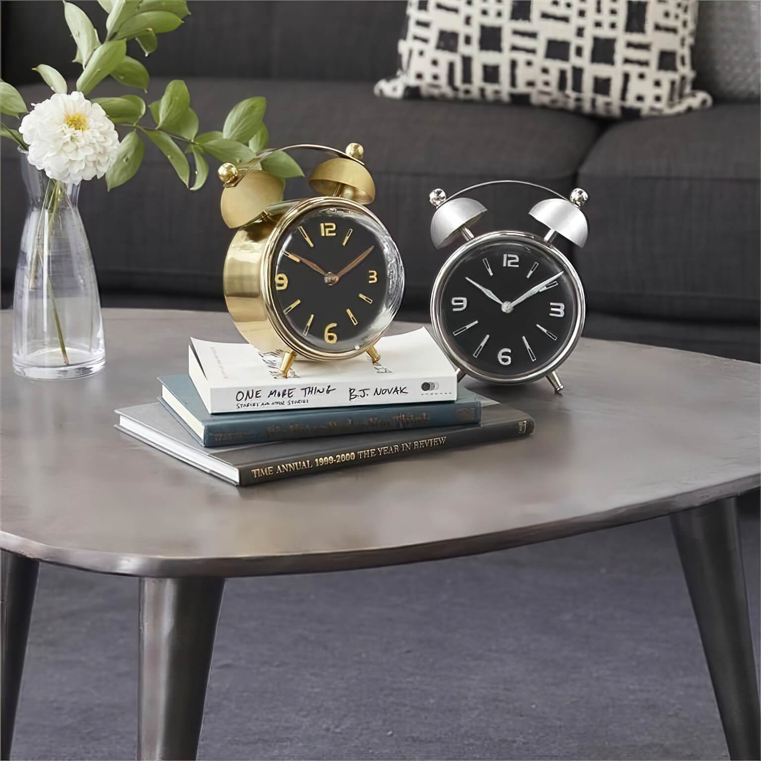 Gold & Silver Metallic Table Clocks Elevate Home Decor - Desk & Shelf Clocks