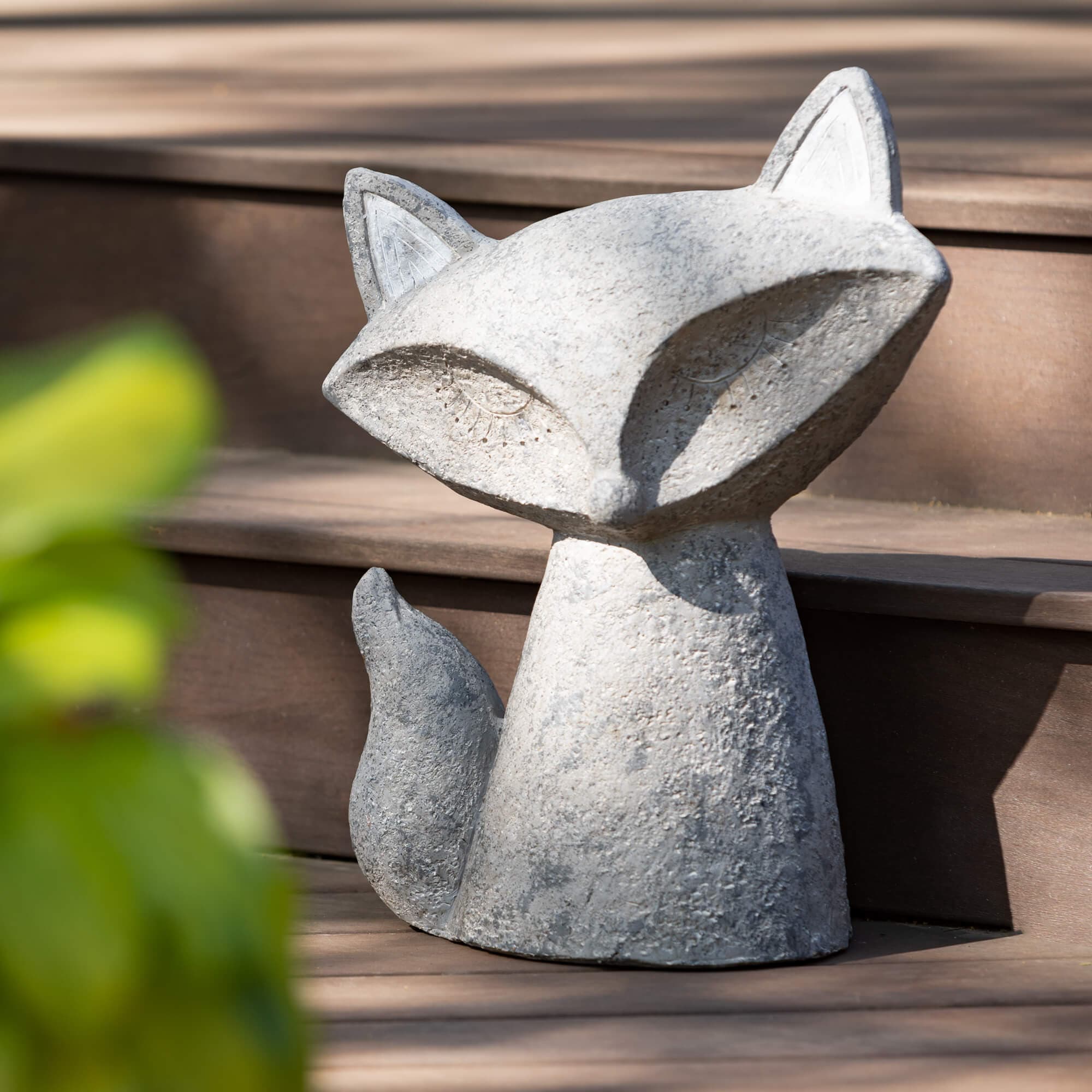 Gray Fox Sculpture Elevate Home Decor - Outdoors