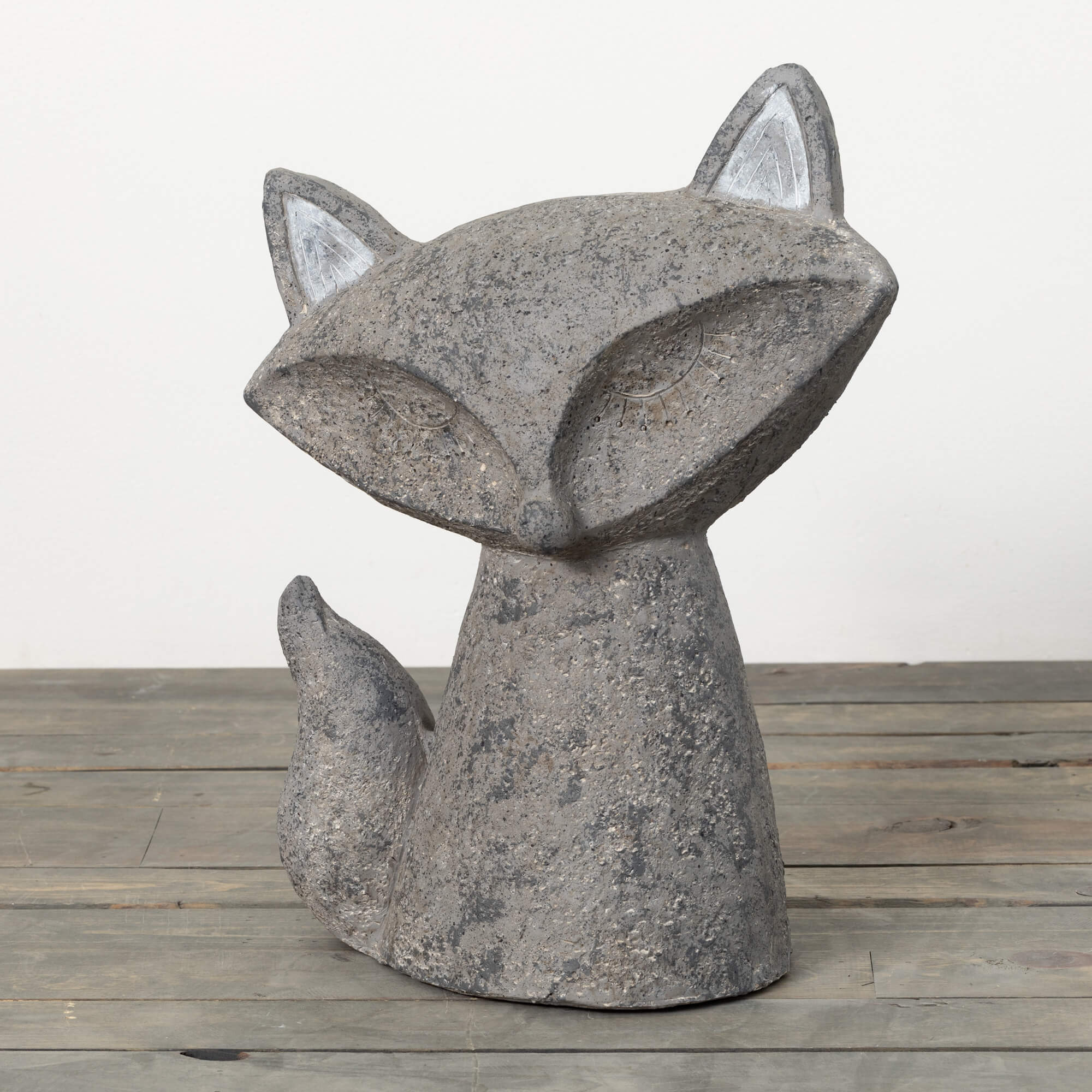 Gray Fox Sculpture Elevate Home Decor - Outdoors