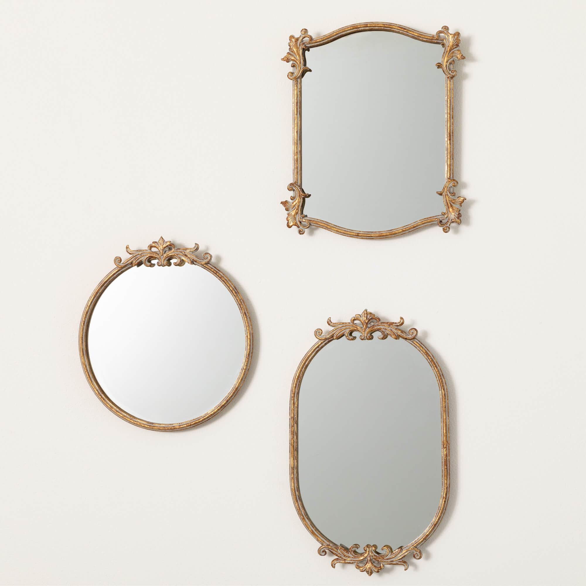 Heirloom Ornate Wall Mirror Trio Elevate Home Decor - Mirrors