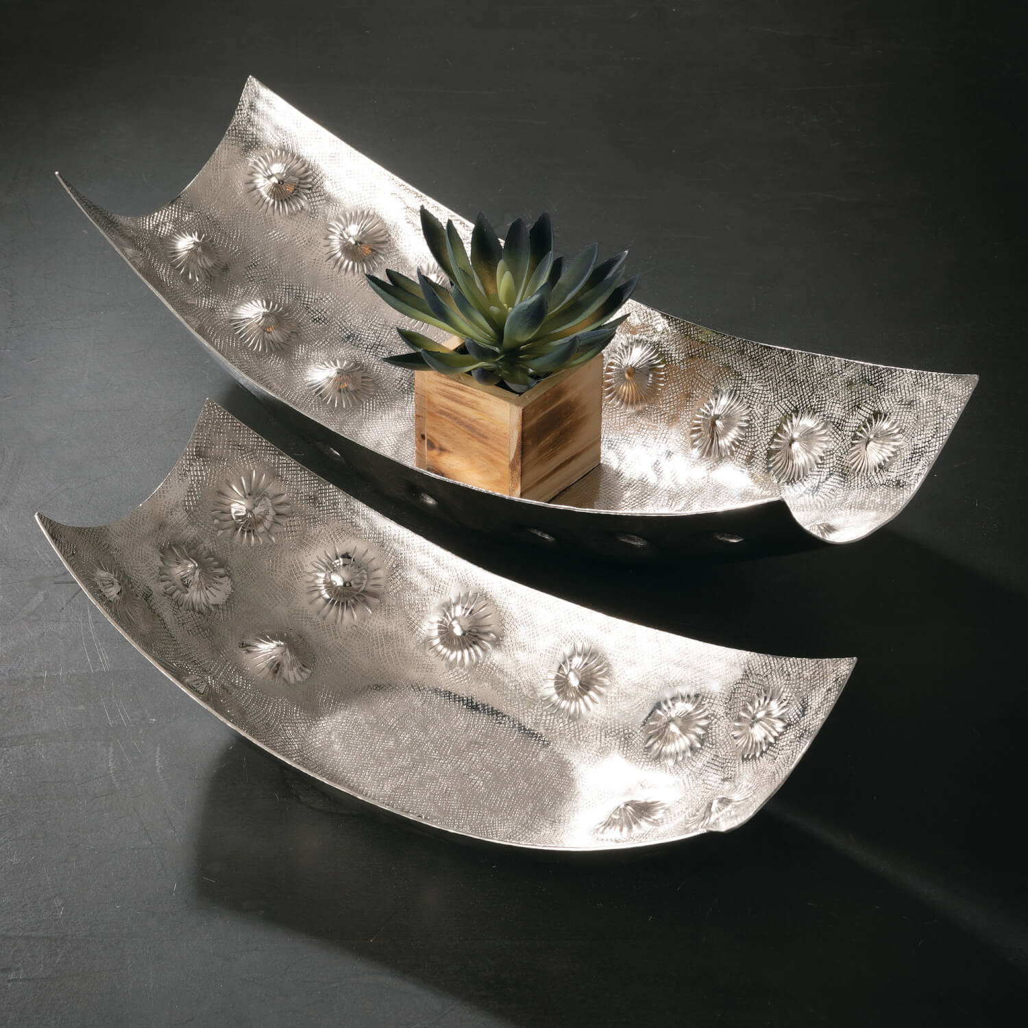Nickel Plated Bowl Set Elevate Home Decor - Bowls