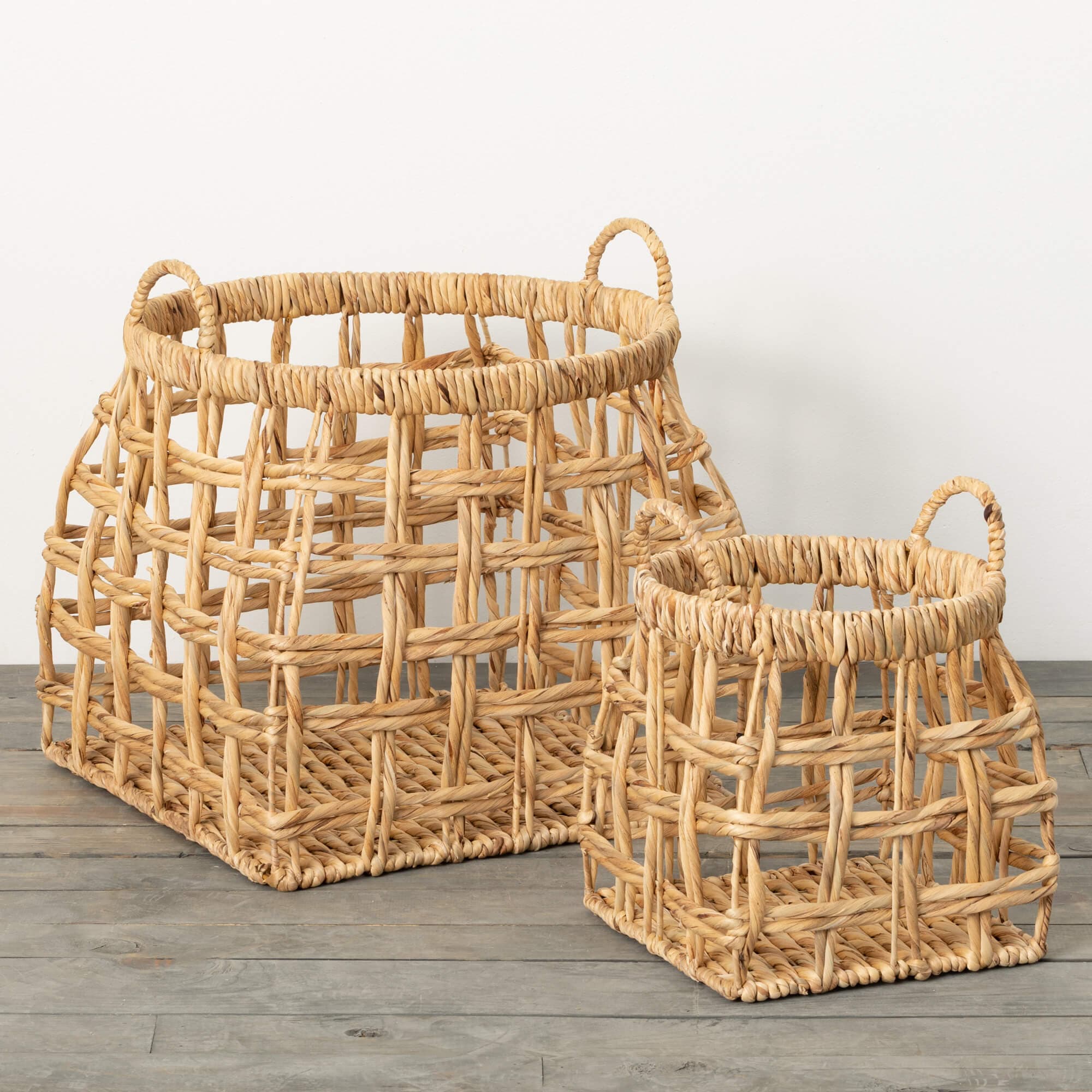 Open Weave Shapely Basket Set Elevate Home Decor - Baskets
