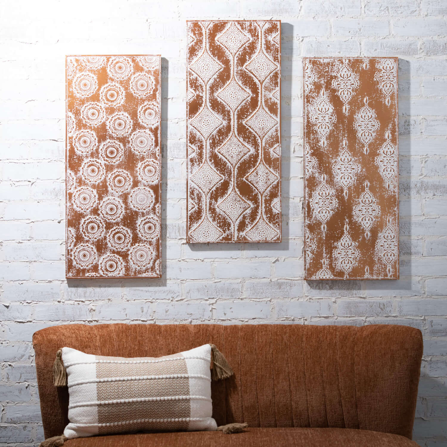 Pattern Metal 3D Wall Decor Art Trio Elevate Home Decor - Wall Decor