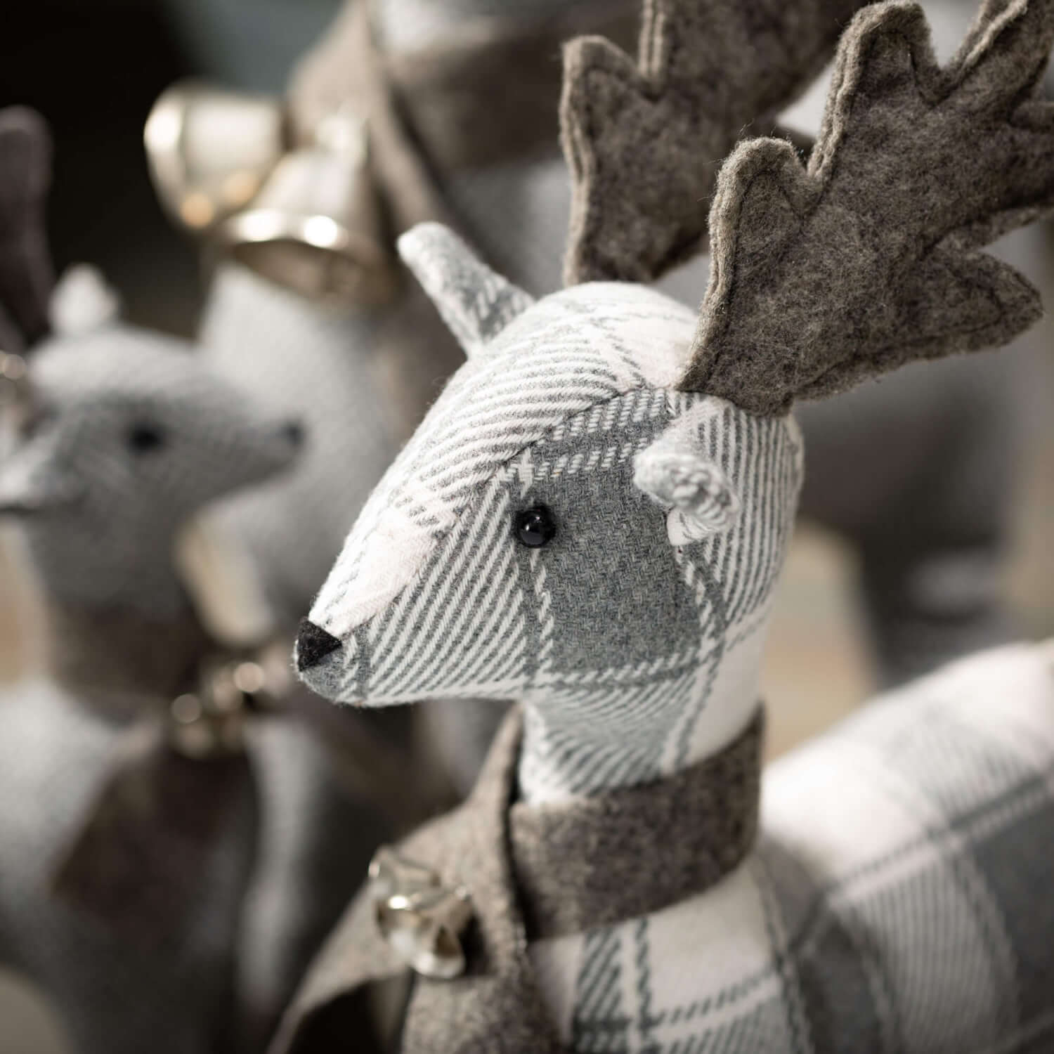 Reindeer Figurines With Bells Elevate Home Decor - Figurines