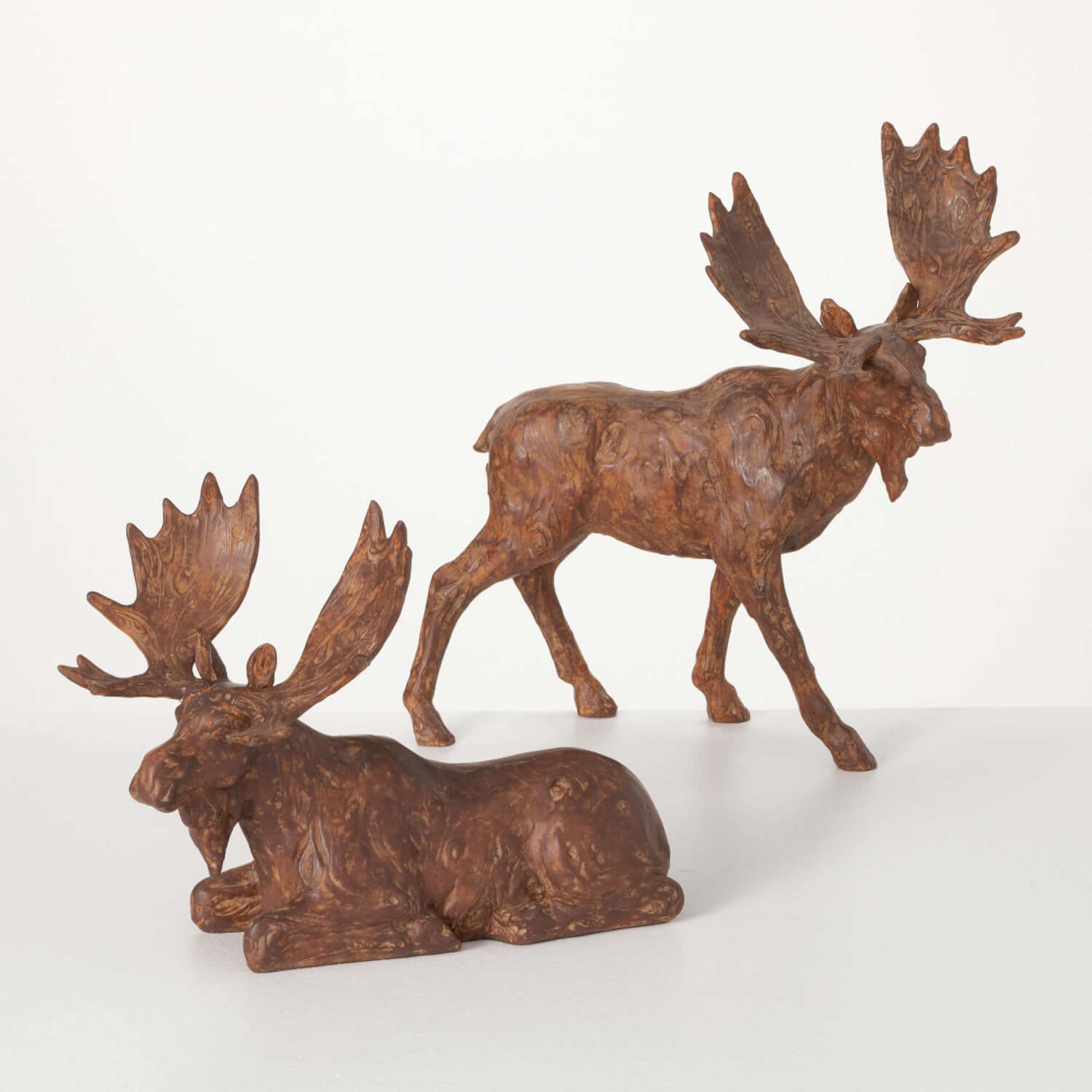 Resin Moose Figurine Set Elevate Home Decor - Figurines