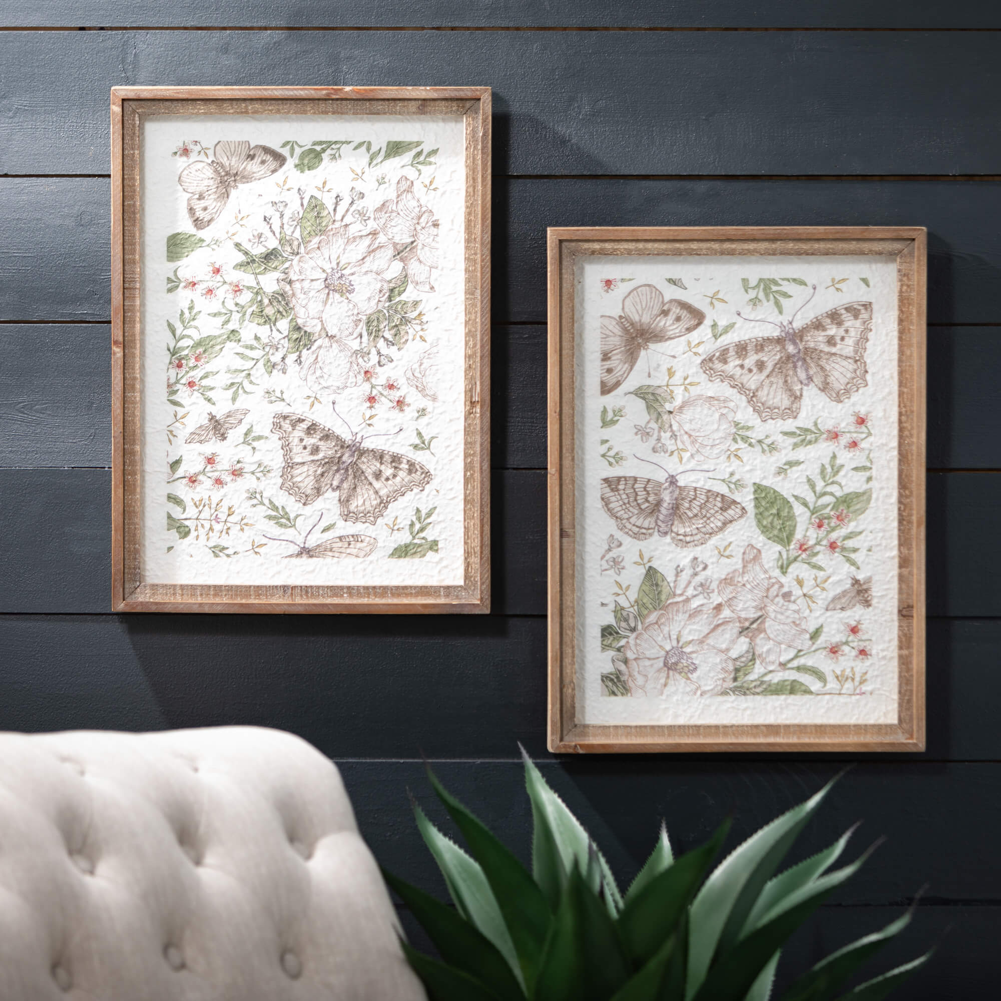 Retro Butterfly Wall Art Duo Elevate Home Decor - Wall Decor