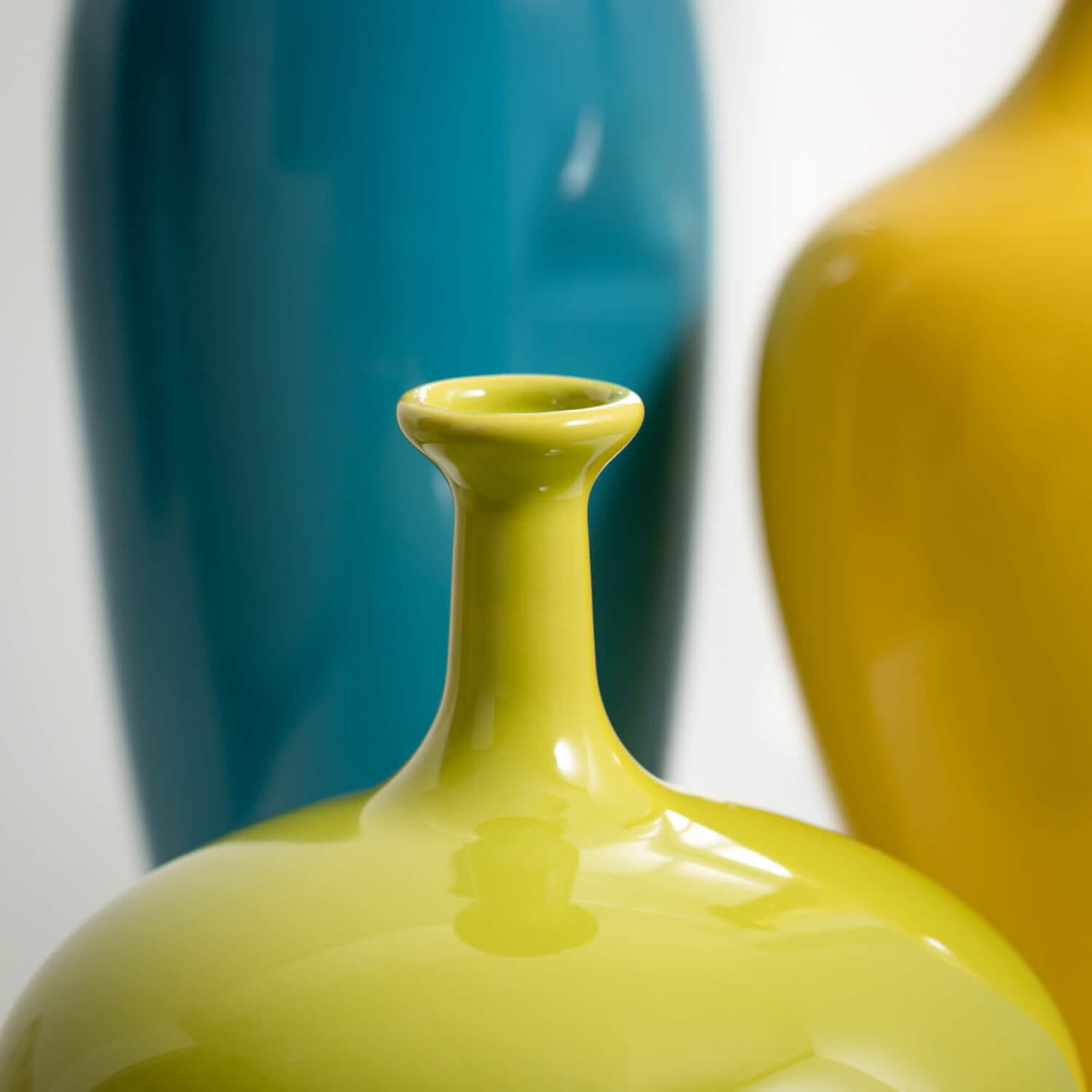Slim Neck Colorful Tall Vase Trio Elevate Home Decor - Vases