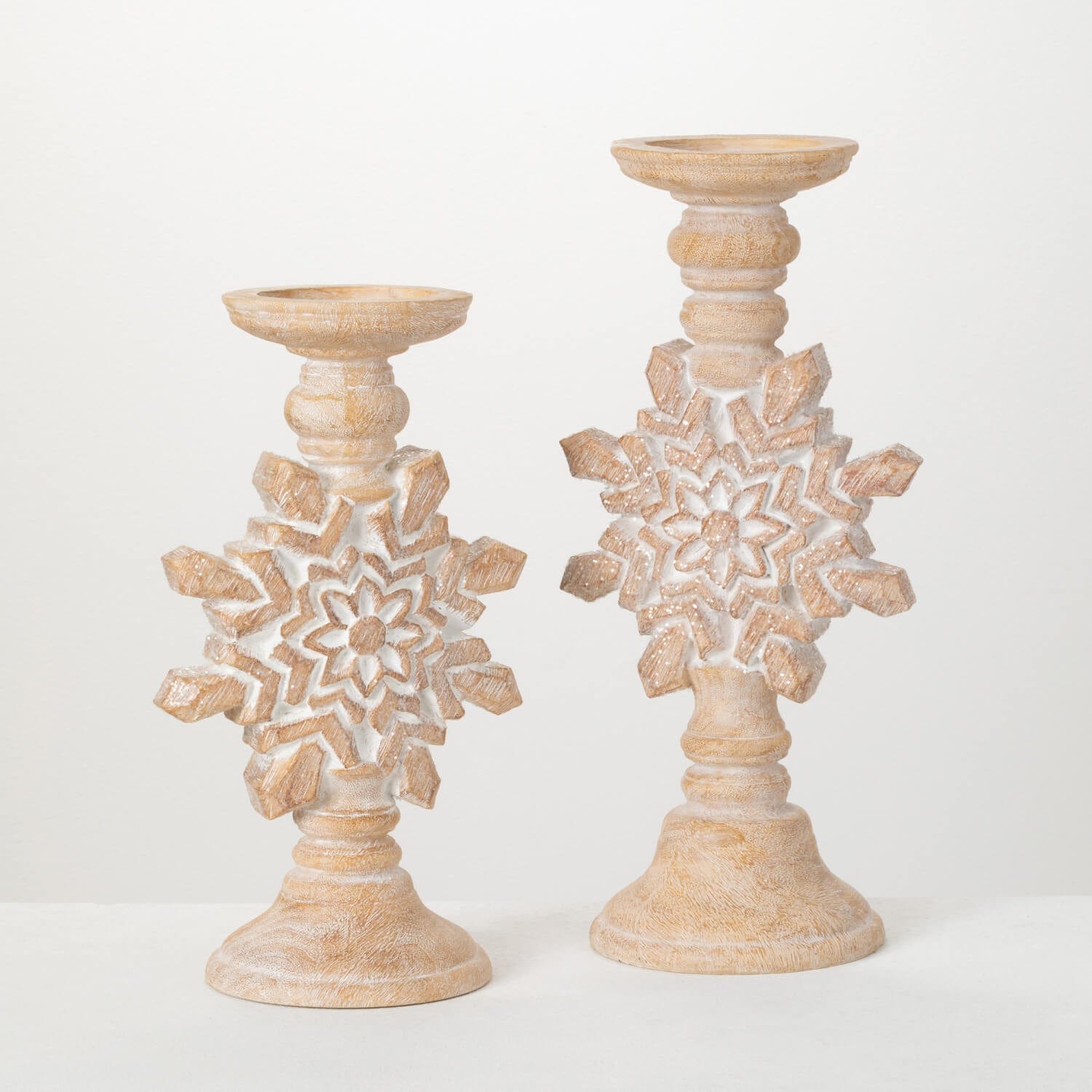 Snowflake Candle Holder Set Elevate Home Decor - Candle Holders