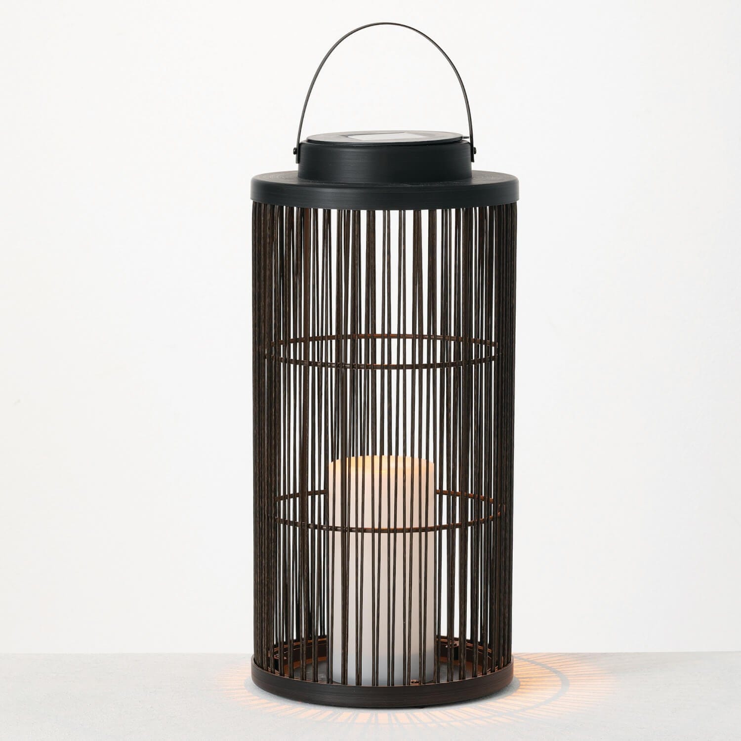 Solar LED Lantern With Pillar Elevate Home Decor - Lanterns