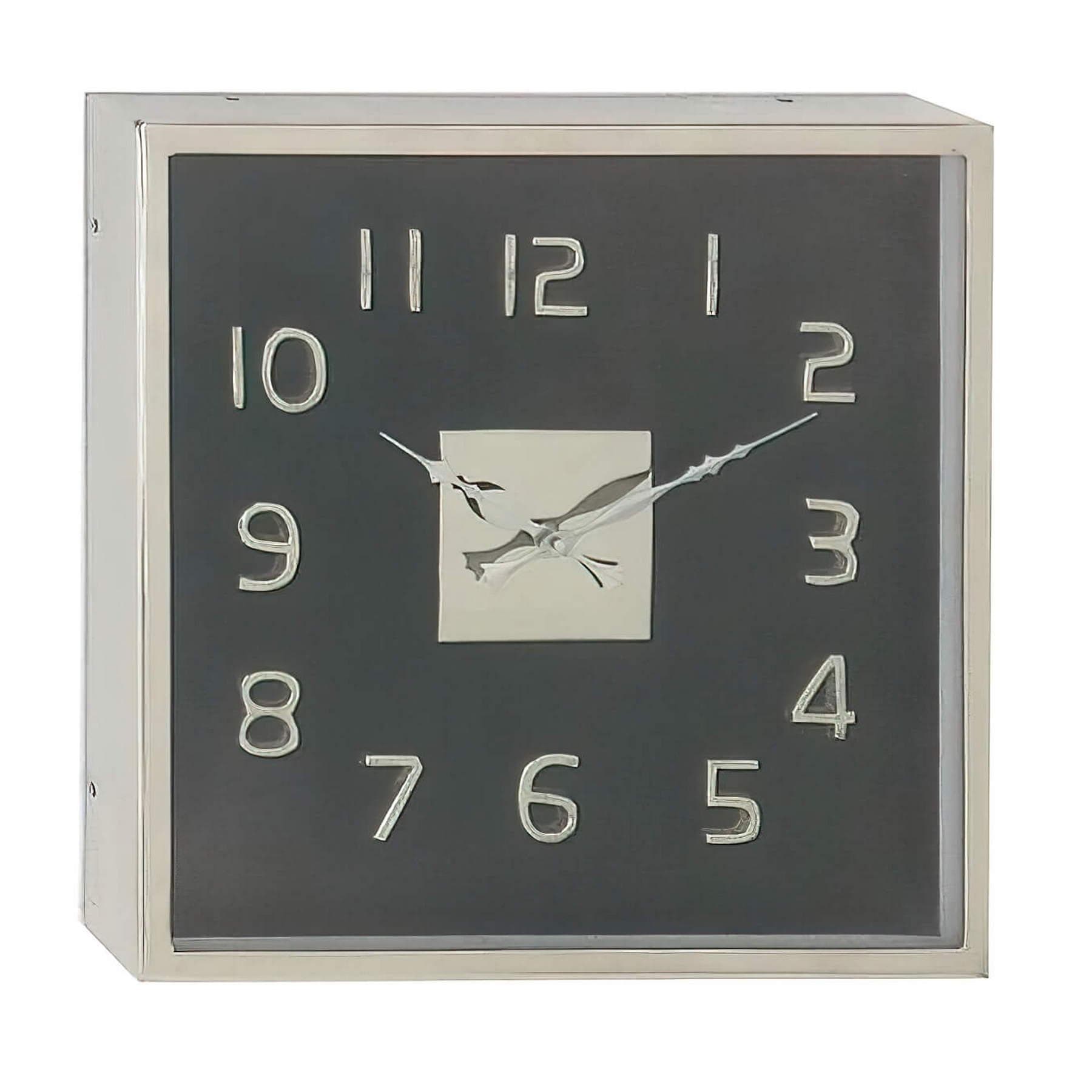 Stainless Steel Black Wall Clock Elevate Home Decor - Wall Clocks
