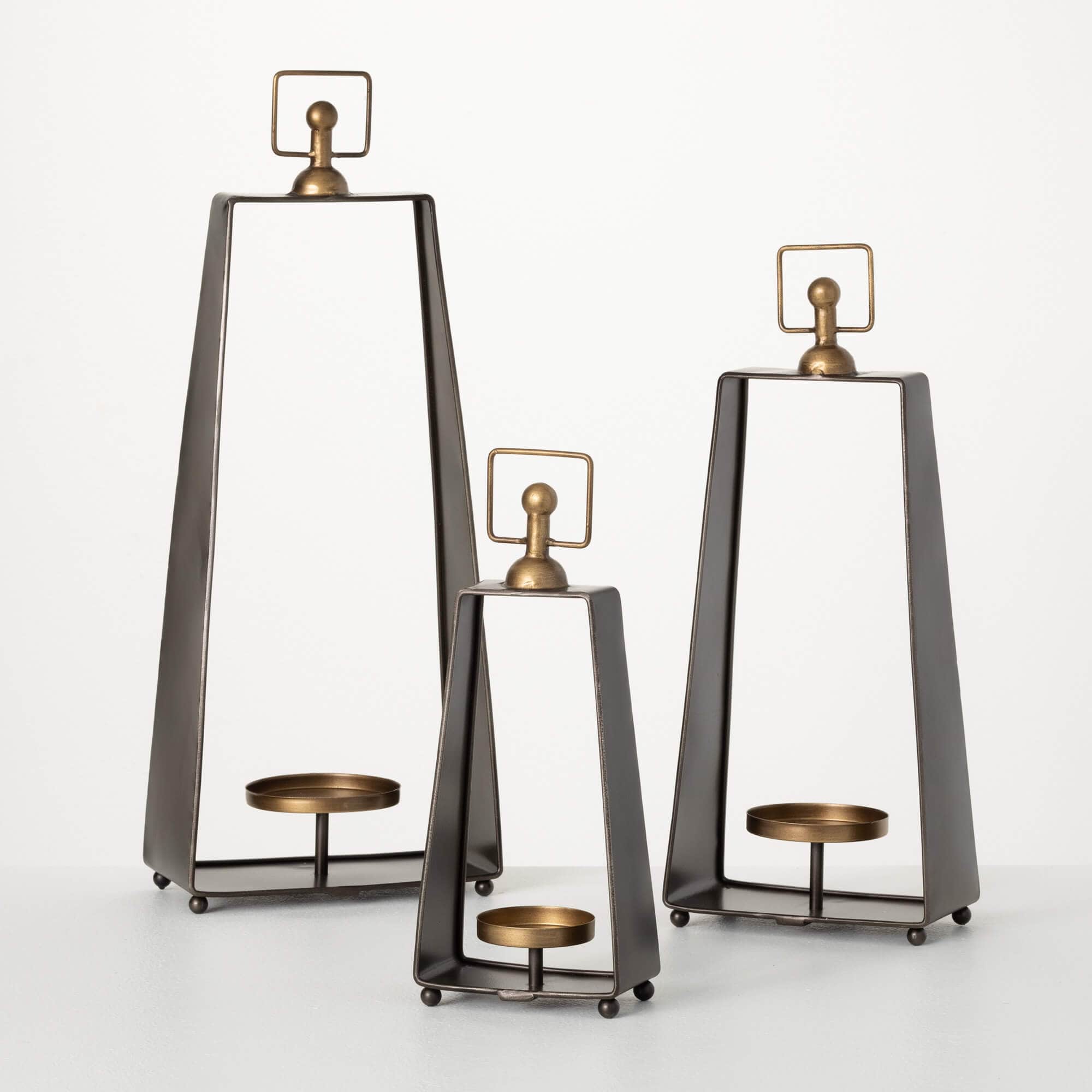Tapered Framed Candle Holders Elevate Home Decor - Candle Holders
