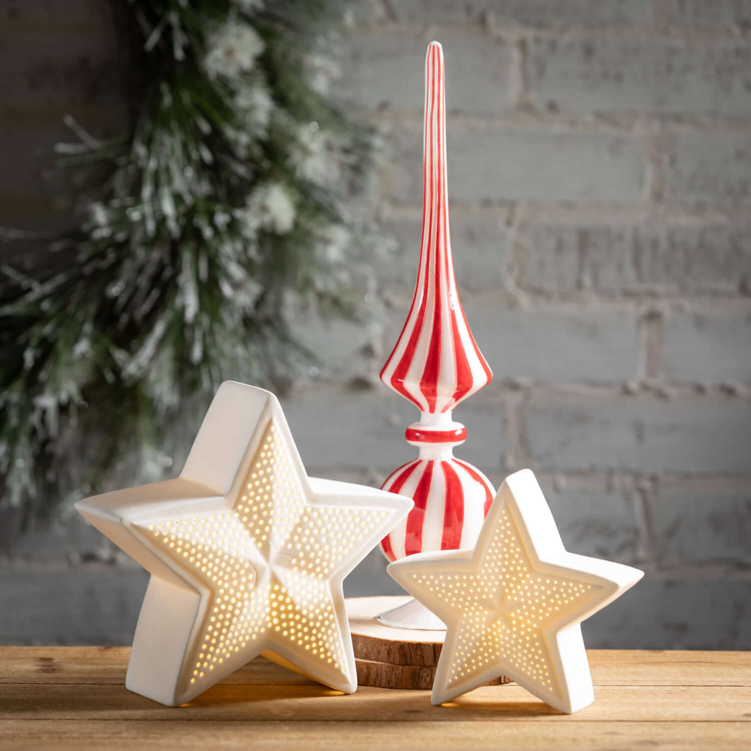 White Lighted Star Set Elevate Home Decor - Figurines