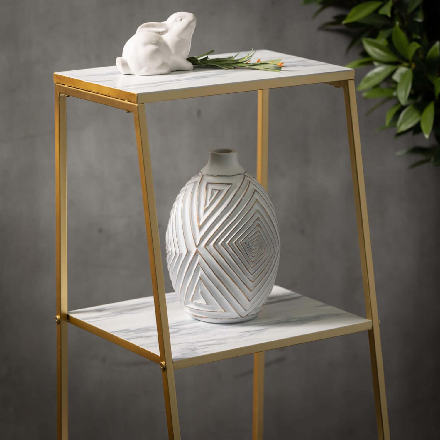 White Patterned Vase Set Elevate Home Decor - Vases