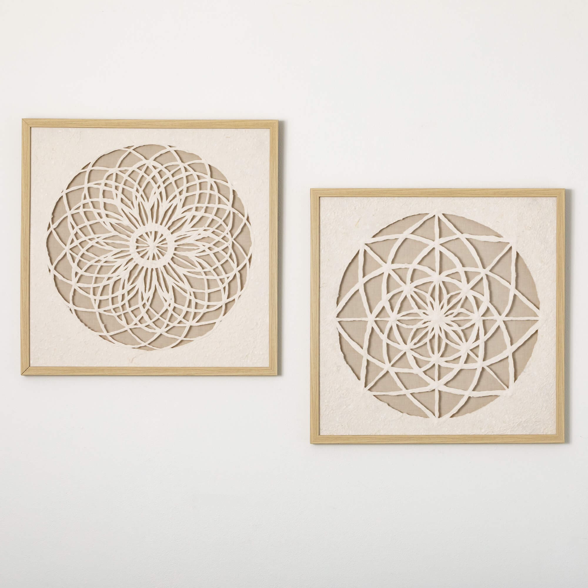 Woven Paper Mandala Wall Decor Elevate Home Decor - Wall Decor