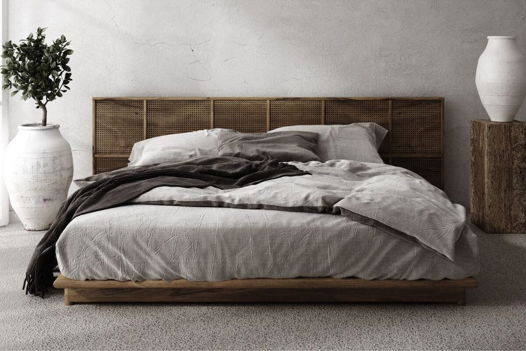 Minimal wooden bed frame