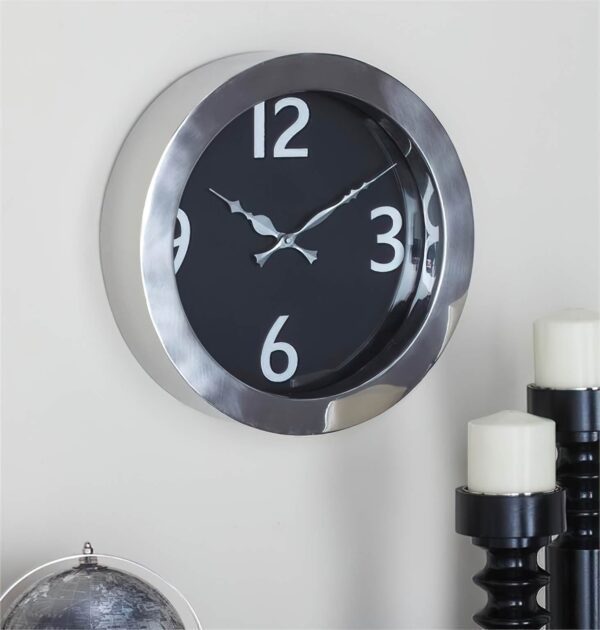 black silver stainless steel wall clock wall clocks from elevate home decor 0758647435135 30035916456006
