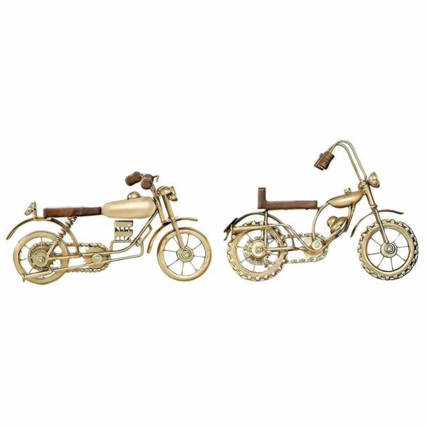 Gold Motorcycles Elevate Home Decor - Figurines