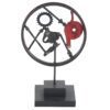 Handmade industrial wheel sculpture