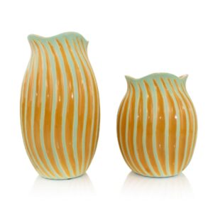 Ceramic orange vases