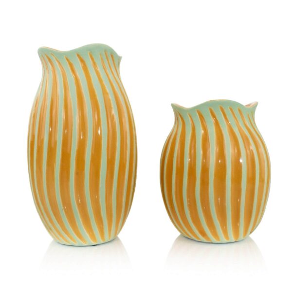 Ceramic orange vases