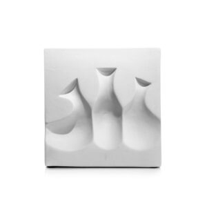 Powder white ceramic vase