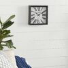 Square White & Black Wall Clock - Image 2