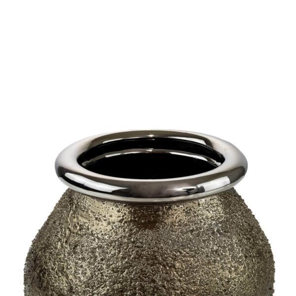 Textured bronze vase