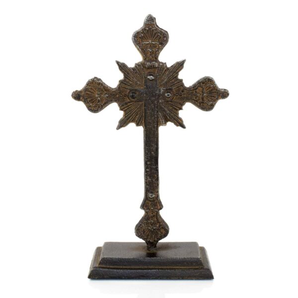 Metal cross with a stand