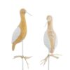 White & Beige Tall Bird Sculptures Elevate Home Decor - Sculptures & Statues