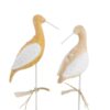 White & Beige Tall Bird Sculptures Elevate Home Decor - Sculptures & Statues