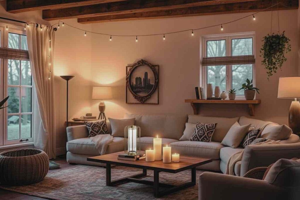 Cozy homes in fall living room