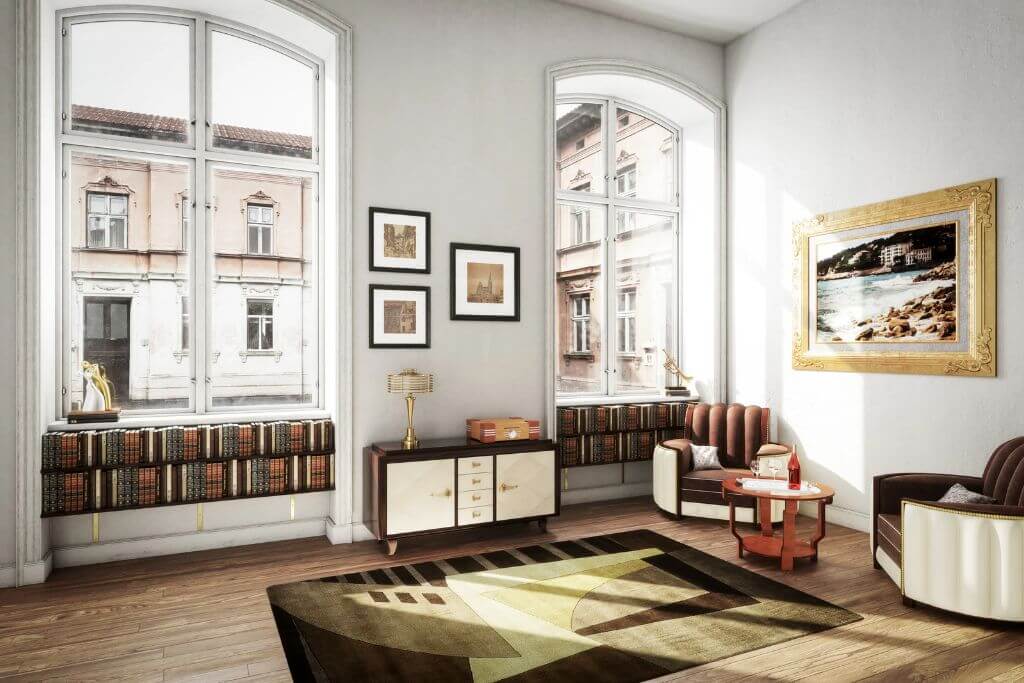 Art Deco home decor style living room