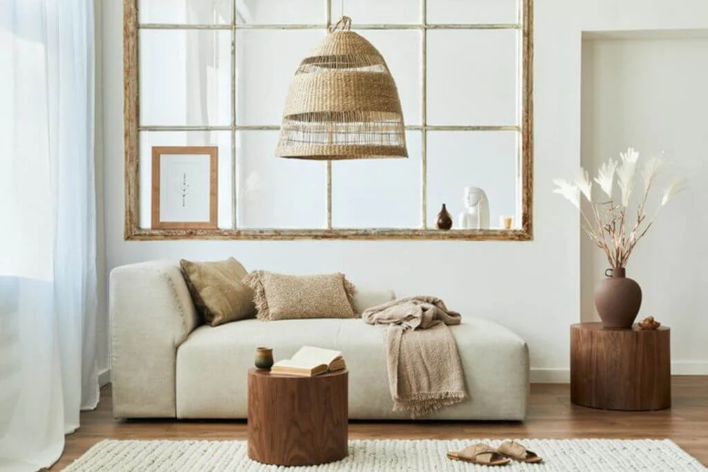 Earthy minimal living room